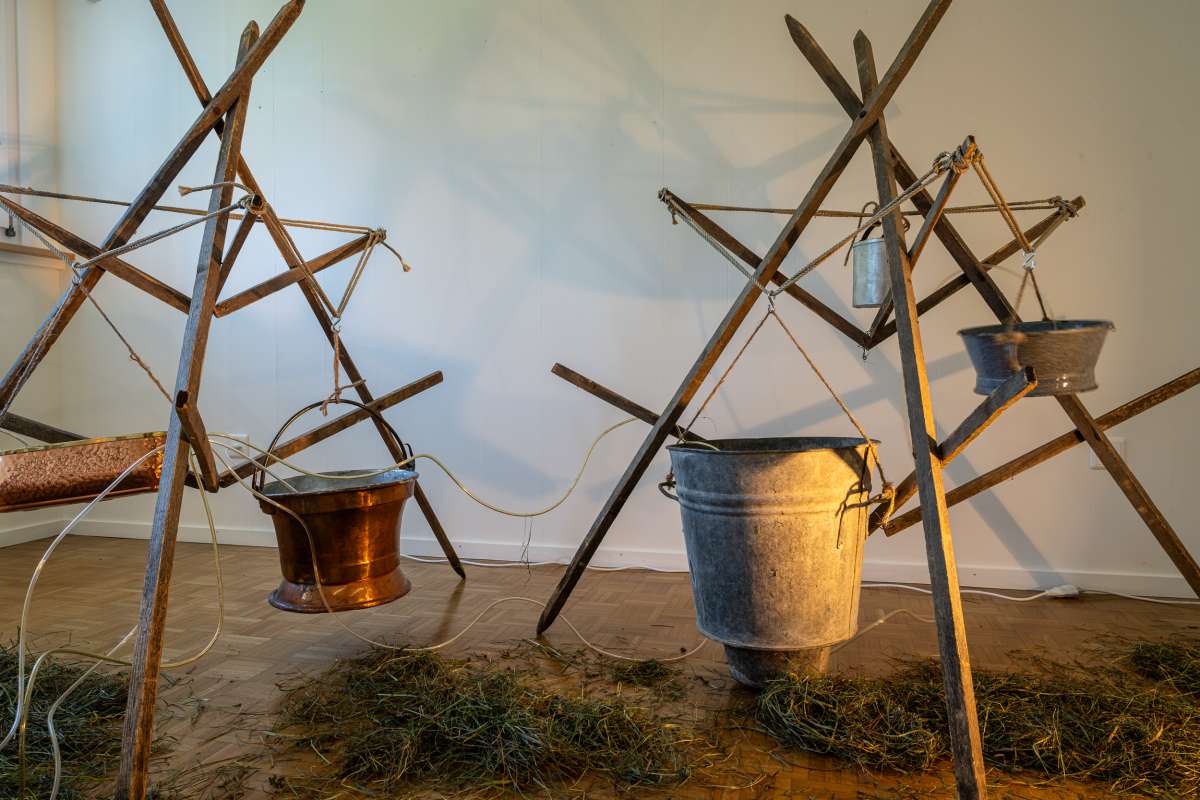 Museum-worthy: Bosch & Simons used discarded tin containers for their installation at the Museum Gais.